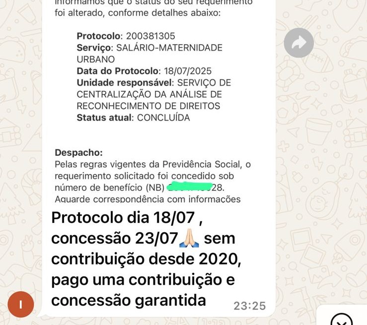 Concessão de salário-maternidade